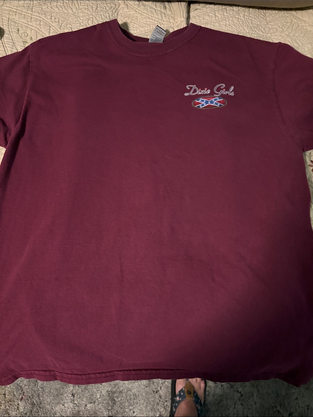Gildan Burgundy Short Sleeve Tee with Small Chest Logo